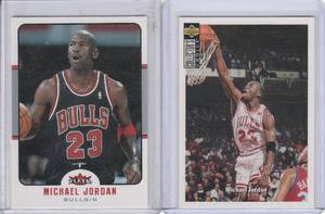lot 67 image: Michael Jordan 2006-07 Fleer #27, 1994 UD Collectors Choice #24