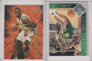 lot 70 image: Shawn Kemp - 1993-94 UD Future Heros #32 of 36, 1994-95 Fleer Ultra Power #4 of 10