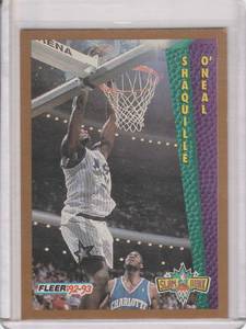 lot 72 image: 1992-93 Fleer Shaquille ONeal RC #298