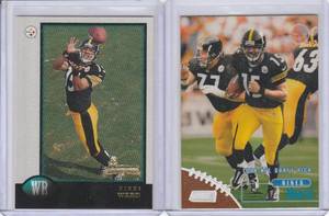 lot 79 image: 1998 Hines Ward Rookies - 1998 Bowman #27, Topps Stadium Club #182