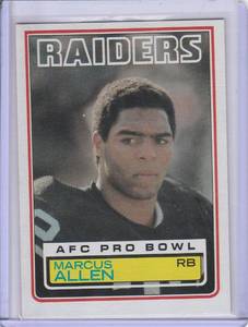 lot 86 image: 1983 Topps Marcus Allen RC #294
