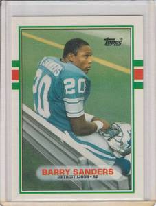 lot 87 image: 1989 Topps Traded Barry Sanders RC #83T