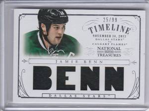 lot 94 image: 2013-14 Jaime Benn National Treasures Game Worn Materials #2599