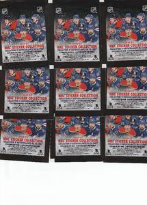 lot 98 image: 2024-45 NHL Sticker Collection, 5 Stickers  Pack, Nine Unopened Packs