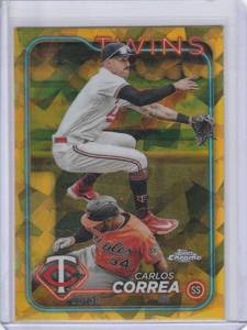 lot 139 image: 2024 Carlos Correa Topps Chrome Sapphire Edition #400, #2050