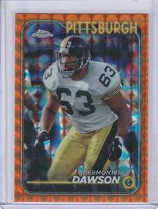 lot 144 image: 2024 Topps Chrome Orange Geometric Dermontti Dawson #170, #625