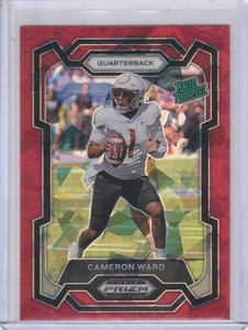 lot 145 image: 2024 Cameron Ward Panini Draft Picks Rated Prospect Red RC #199