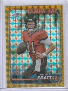 lot 146 image: 2024 Topps Chrome Gold Geometric Michael Pratt RC #217, #5050