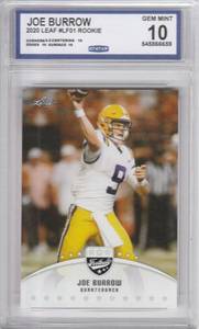 lot 152 image: 2020 Joe Burrow Leaf RC #LF-01, CCG Gem Mint 10