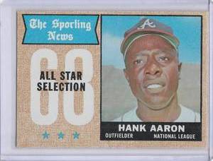 lot 157 image: 1968 Topps All-Star Hank Aaron, #370