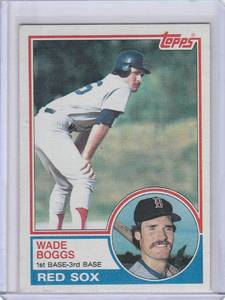 lot 178 image: 1983 Topps Wade Boggs RC #498