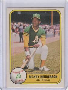 lot 180 image: 1981 Fleer Rickey Henderson #574