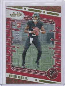 lot 185 image: 2024 Michael Peni Jr Panini Absolute Red Squares RC #108, #118499