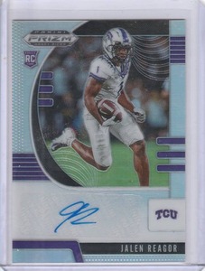 lot 189 image: 2020 Jalen Reagor Panini Prizm Draft Picks Silver Auto #117