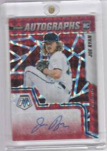 lot 191 image: 2022 Joe Ryan Panini Mosaic Red Choice Rookie Autographs #RAM-JR