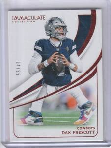 lot 200 image: 2024 Panini Immaculate Dak Prescott Red Foil Cleats #62, #0465
