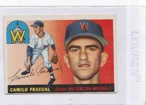 lot 201 image: 1955 Topps Camil Pascual #84
