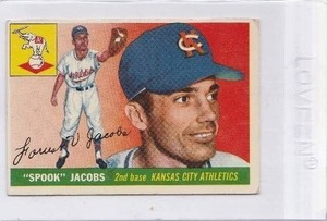 lot 202 image: 1955 Topps Spook Jacobs #61