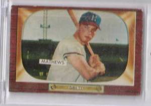 lot 205 image: 1955 Bowman Eddie Mathews #103