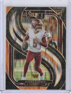 lot 210 image: 2024 Jayden Daniels RC Panini Select Premier Level Shock #112