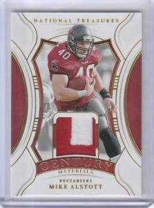 lot 212 image: 2024 Mike Alstott National Treasures Century Materials #CM-MAT #3349