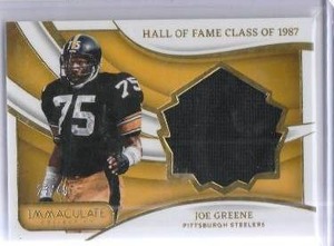 lot 224 image: 2024 Mean Joe Greene Panini Immaculate Collection HOF Class of 1987 Patch #HOF-JGE #2349