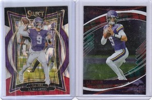 lot 227 image: 2024 JJ McCarthy Panini Select Concourse Shock RC #24, Absolute #100