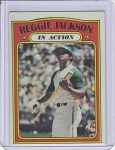 lot 241 image: 1972 Topps Reggie Jackson In Action #436