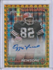 lot 113 image: 2024 Ozzie Newsome Topps Chrome Gold Geometric #BA-ONE #250