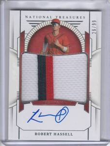 lot 122 image: 2024 National Treasures Patch Auto Robert Hassell #PMS-RH #2699
