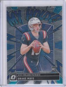 lot 127 image: 2024 Drake Maye Donruss Optic My House RC #8