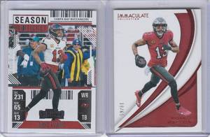 lot 129 image: Mike Evans - 2024 Panini Immaculate #28 #1865, 2024 Panini Contenders #93