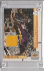 lot 132 image: 2021-22 Shaquille ONeal UD Jersey Fusion, Game Used Swatch