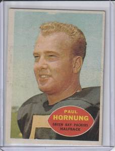 lot 250 image: 1960 Topps Paul Hornung #54