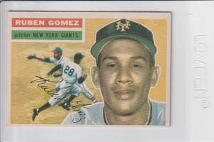 lot 253 image: 1956 Topps Ruben Gomez #9