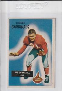 lot 256 image: 1955 Bowman Pat Summerall RC #52