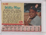1962 Post Hand Cut Willie Mays, #142