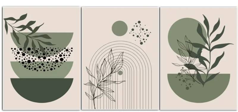 lot 131 image: Boho Wall Decor 3 Piece Set 24 x 16 - Brand New