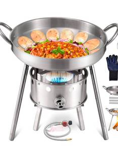 Heavy Duty 21" Single Burner Propane Stove  37,000 BTU High Pressure $115.99 Retail