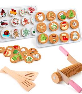 lot 106 image: Set of Christmas Slice and Bake Cookie Play Set $35.99 Retail - Brand New