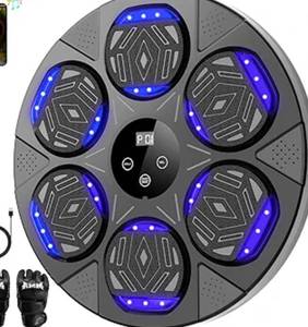 lot 143 image: Smart Boxing Machine with Lights Music and Gloves $129.99 Retail - Brand New