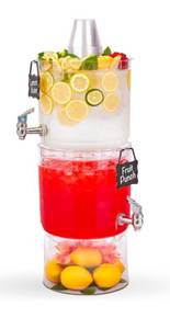 lot 145 image: 2 Gallon Beverage Dispenser with Stand Stackable $69.99 Retail - Brand New