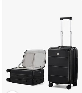 lot 210 image: Carry on Luggage Aluminum Frame Black with TSA Lock $149.99 Retail - Brand New