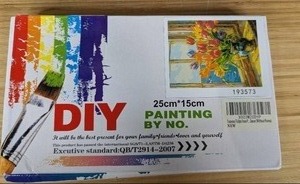 lot 213 image: DIY Paint by Number Tulip Vase 9 x 5 - Brand New