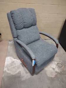 lot 11 image: La Z Boy Harbor Town grey rocking recliner