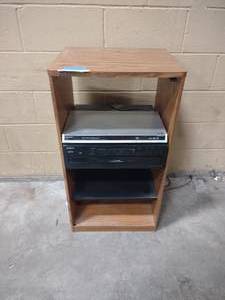 lot 85 image: stereo stand, DVD player, cd player