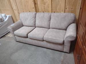 lot 119 image: 3 seater brown couch
