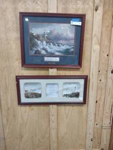 lot 40 image: 2 religious  light house prints
