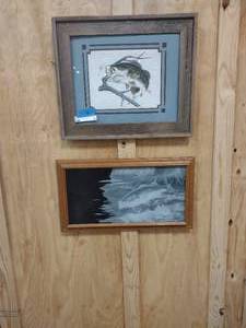 lot 47 image: 2 bass fish prints