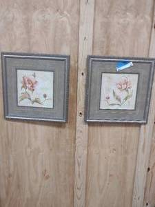 lot 48 image: 2 floral prints